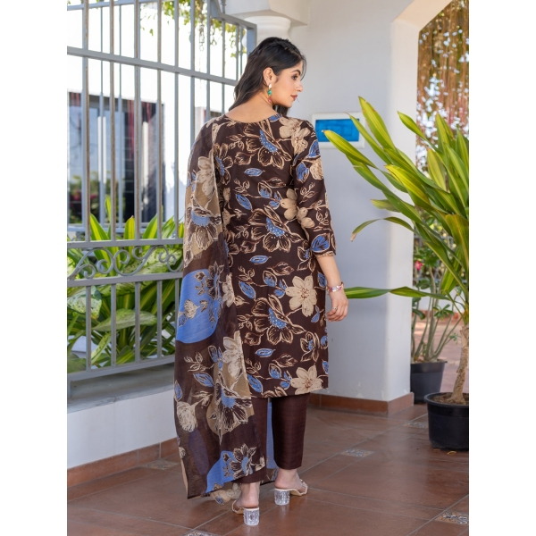 Fully Stiched Cotton Kurti Pant Dupatta - Image 5