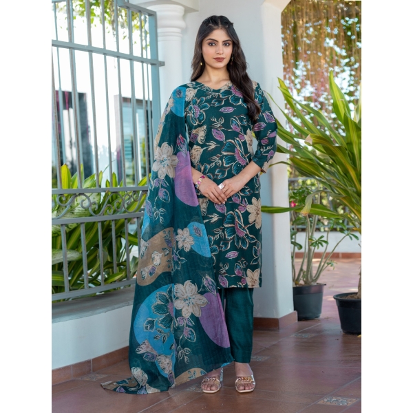 Fully Stiched Cotton Kurti Pant Dupatta